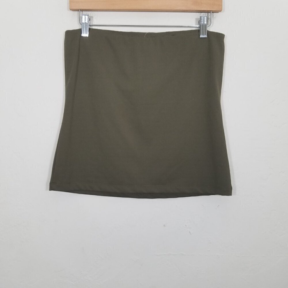 NWT Cache Strapless Top Olive Green Size M - Picture 3 of 6